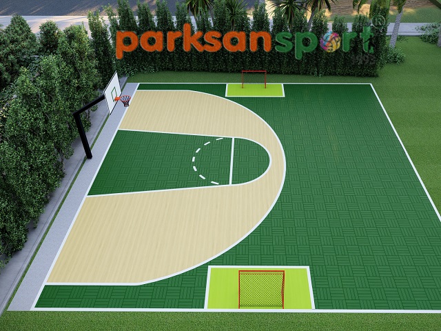 Construction of Sports Fields & Multi-Purpose Sports Fields / Half Basketball Court (Miniature Goal + Hoop) - 60104